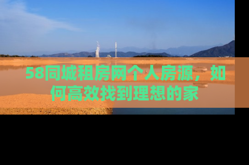 58同城租房网个人房源，如何高效找到理想的家
